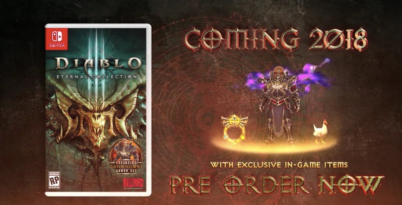Diablo III กำลังจะวางจำหน่ายบน Nintendo Switch!!!
